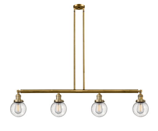 Innovations - 214-BB-G204-6-LED - LED Island Pendant - Franklin Restoration - Brushed Brass