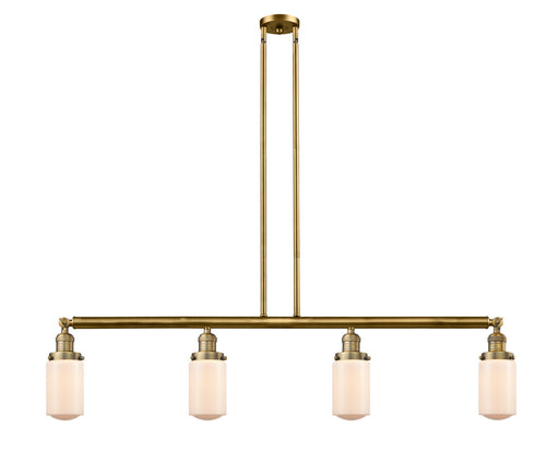 Innovations - 214-BB-G311 - Four Light Island Pendant - Franklin Restoration - Brushed Brass