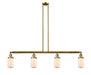 Innovations - 214-BB-G311 - Four Light Island Pendant - Franklin Restoration - Brushed Brass