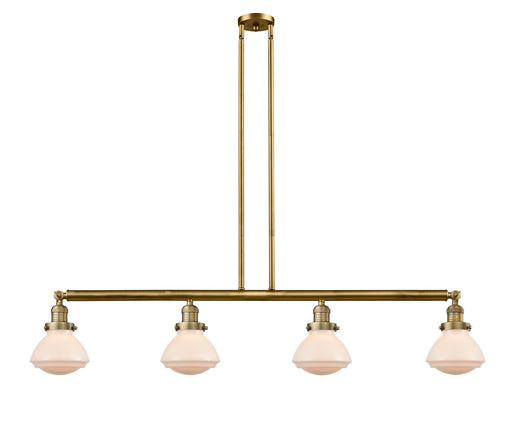 Innovations - 214-BB-G321 - Four Light Island Pendant - Franklin Restoration - Brushed Brass