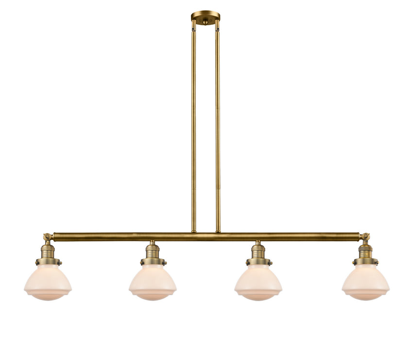 Innovations - 214-BB-G321 - Four Light Island Pendant - Franklin Restoration - Brushed Brass