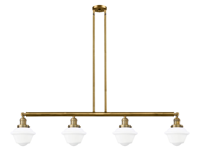 Innovations - 214-BB-G531 - Four Light Island Pendant - Franklin Restoration - Brushed Brass