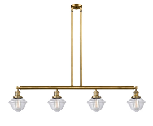 Innovations - 214-BB-G532 - Four Light Island Pendant - Franklin Restoration - Brushed Brass