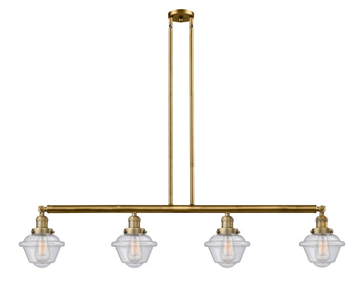 Innovations - 214-BB-G534 - Four Light Island Pendant - Franklin Restoration - Brushed Brass