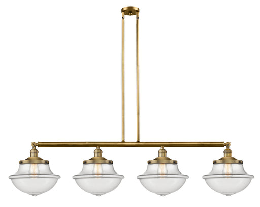 Innovations - 214-BB-G542 - Four Light Island Pendant - Franklin Restoration - Brushed Brass