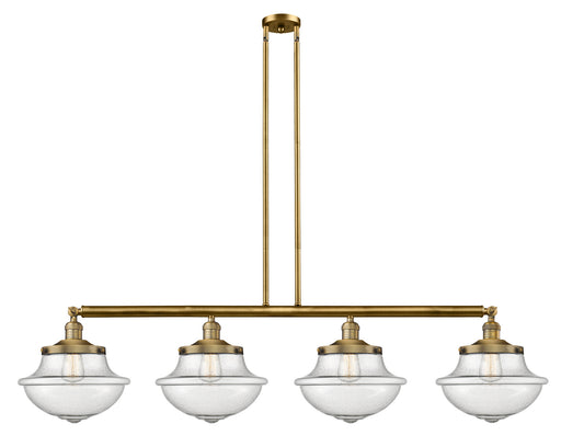 Innovations - 214-BB-G544 - Four Light Island Pendant - Franklin Restoration - Brushed Brass