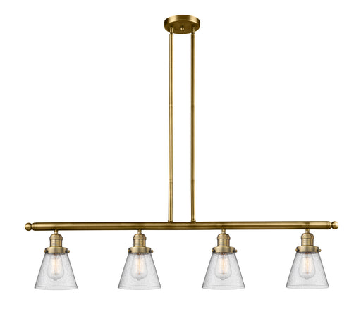 Innovations - 214-BB-G64 - Four Light Island Pendant - Franklin Restoration - Brushed Brass