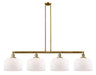 Innovations - 214-BB-G71-L - Four Light Island Pendant - Franklin Restoration - Brushed Brass