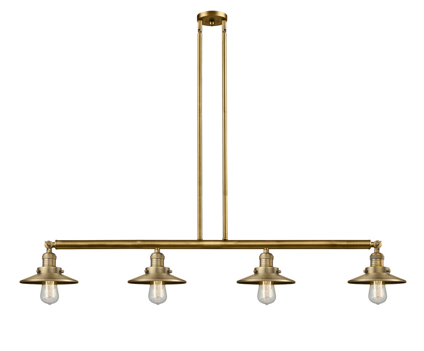 Innovations - 214-BB-M4-LED - LED Island Pendant - Franklin Restoration - Brushed Brass