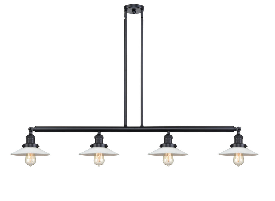 Innovations - 214-BK-G1 - Four Light Island Pendant - Franklin Restoration - Matte Black