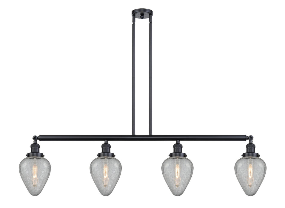 Innovations - 214-BK-G165 - Four Light Island Pendant - Franklin Restoration - Matte Black