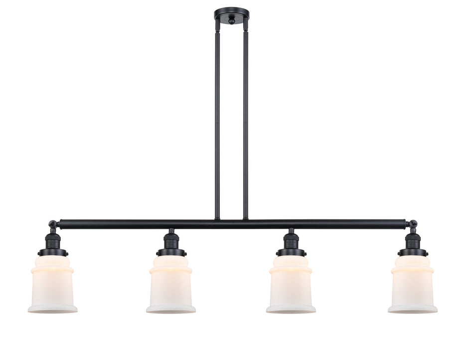 Innovations - 214-BK-G181 - Four Light Island Pendant - Franklin Restoration - Matte Black