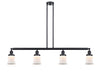 Innovations - 214-BK-G181S - Four Light Island Pendant - Franklin Restoration - Matte Black