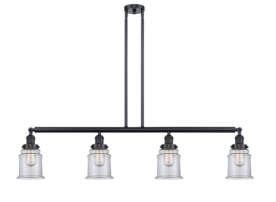 Innovations - 214-BK-G182 - Four Light Island Pendant - Franklin Restoration - Matte Black