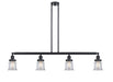 Innovations - 214-BK-G182S - Four Light Island Pendant - Franklin Restoration - Matte Black