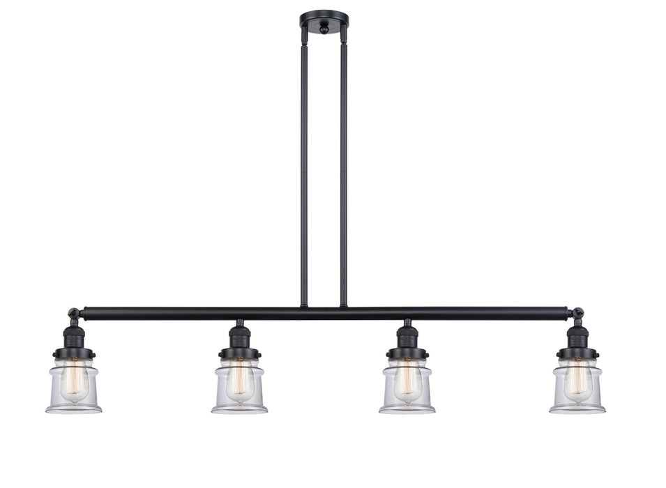 Innovations - 214-BK-G182S - Four Light Island Pendant - Franklin Restoration - Matte Black