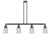 Innovations - 214-BK-G184 - Four Light Island Pendant - Franklin Restoration - Matte Black