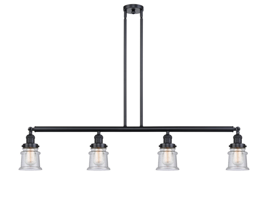 Innovations - 214-BK-G184S - Four Light Island Pendant - Franklin Restoration - Matte Black