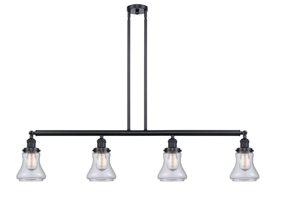 Innovations - 214-BK-G192 - Four Light Island Pendant - Franklin Restoration - Matte Black