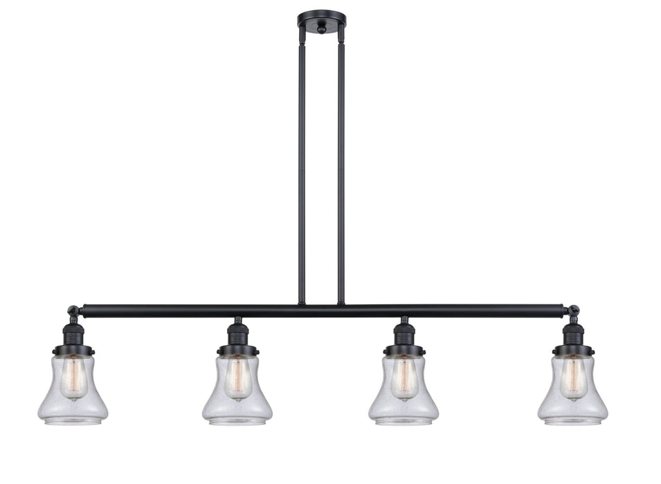 Innovations - 214-BK-G194 - Four Light Island Pendant - Franklin Restoration - Matte Black