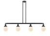 Innovations - 214-BK-G201-6 - Four Light Island Pendant - Franklin Restoration - Matte Black