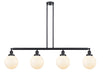 Innovations - 214-BK-G201-8 - Four Light Island Pendant - Franklin Restoration - Matte Black