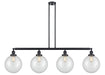 Innovations - 214-BK-G202-10 - Four Light Island Pendant - Franklin Restoration - Matte Black