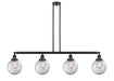 Innovations - 214-BK-G202-8 - Four Light Island Pendant - Franklin Restoration - Matte Black