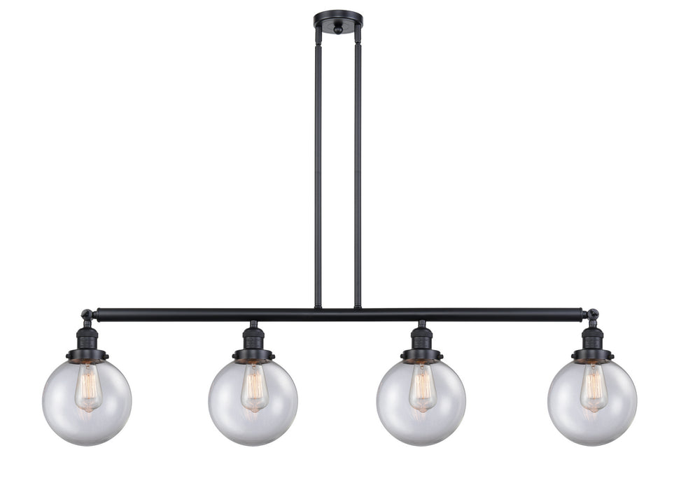 Innovations - 214-BK-G202-8-LED - LED Island Pendant - Franklin Restoration - Matte Black