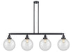 Innovations - 214-BK-G204-10 - Four Light Island Pendant - Franklin Restoration - Matte Black