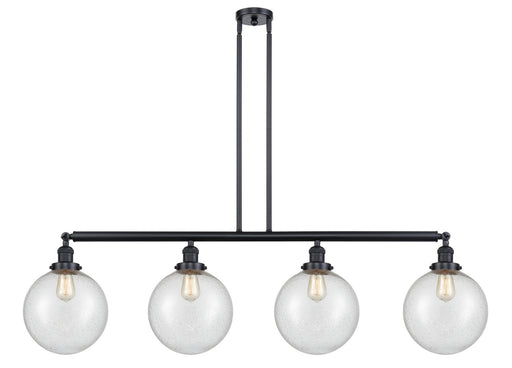 Innovations - 214-BK-G204-10 - Four Light Island Pendant - Franklin Restoration - Matte Black