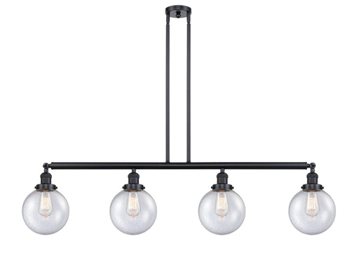 Innovations - 214-BK-G204-8-LED - LED Island Pendant - Franklin Restoration - Matte Black