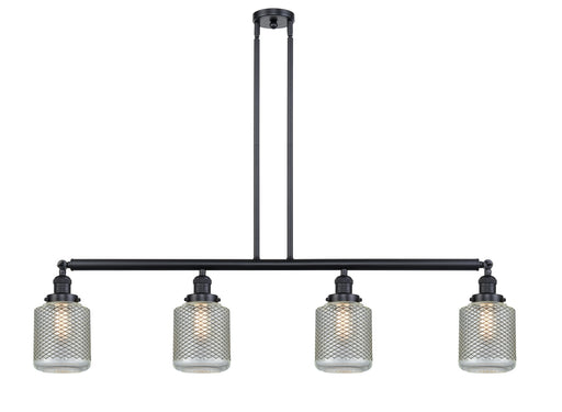 Innovations - 214-BK-G262 - Four Light Island Pendant - Franklin Restoration - Matte Black