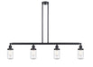 Innovations - 214-BK-G314 - Four Light Island Pendant - Franklin Restoration - Matte Black
