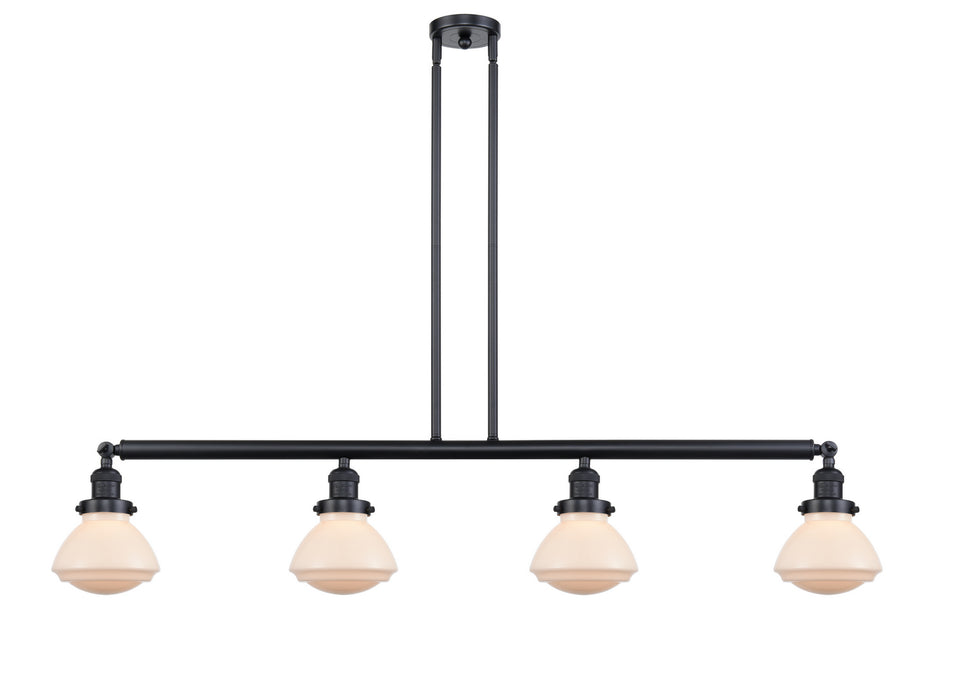 Innovations - 214-BK-G321 - Four Light Island Pendant - Franklin Restoration - Matte Black