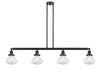 Innovations - 214-BK-G324 - Four Light Island Pendant - Franklin Restoration - Matte Black