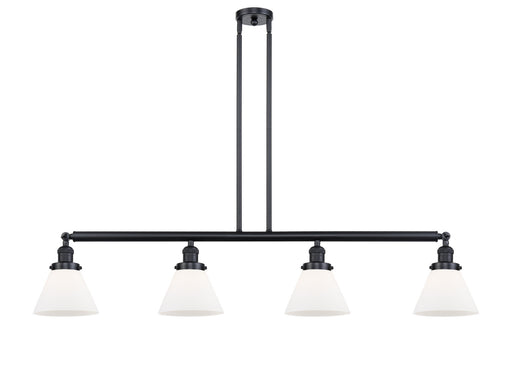 Innovations - 214-BK-G41 - Four Light Island Pendant - Franklin Restoration - Matte Black