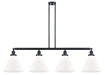 Innovations - 214-BK-G41-L - Four Light Island Pendant - Franklin Restoration - Matte Black