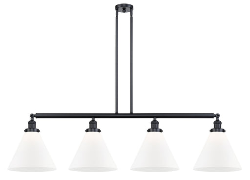 Innovations - 214-BK-G41-L - Four Light Island Pendant - Franklin Restoration - Matte Black