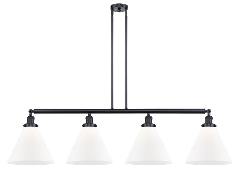 Innovations - 214-BK-G41-L - Four Light Island Pendant - Franklin Restoration - Matte Black