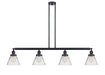 Innovations - 214-BK-G42 - Four Light Island Pendant - Franklin Restoration - Matte Black