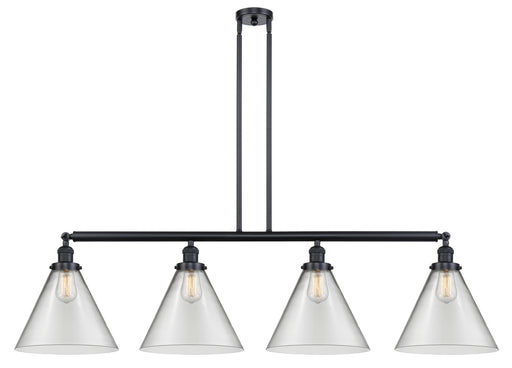 Innovations - 214-BK-G42-L - Four Light Island Pendant - Franklin Restoration - Matte Black