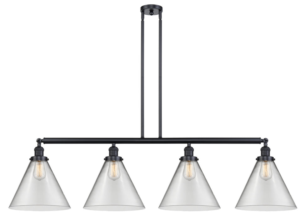 Innovations - 214-BK-G42-L - Four Light Island Pendant - Franklin Restoration - Matte Black