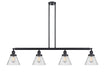 Innovations - 214-BK-G44 - Four Light Island Pendant - Franklin Restoration - Matte Black