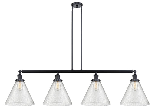 Innovations - 214-BK-G44-L - Four Light Island Pendant - Franklin Restoration - Matte Black