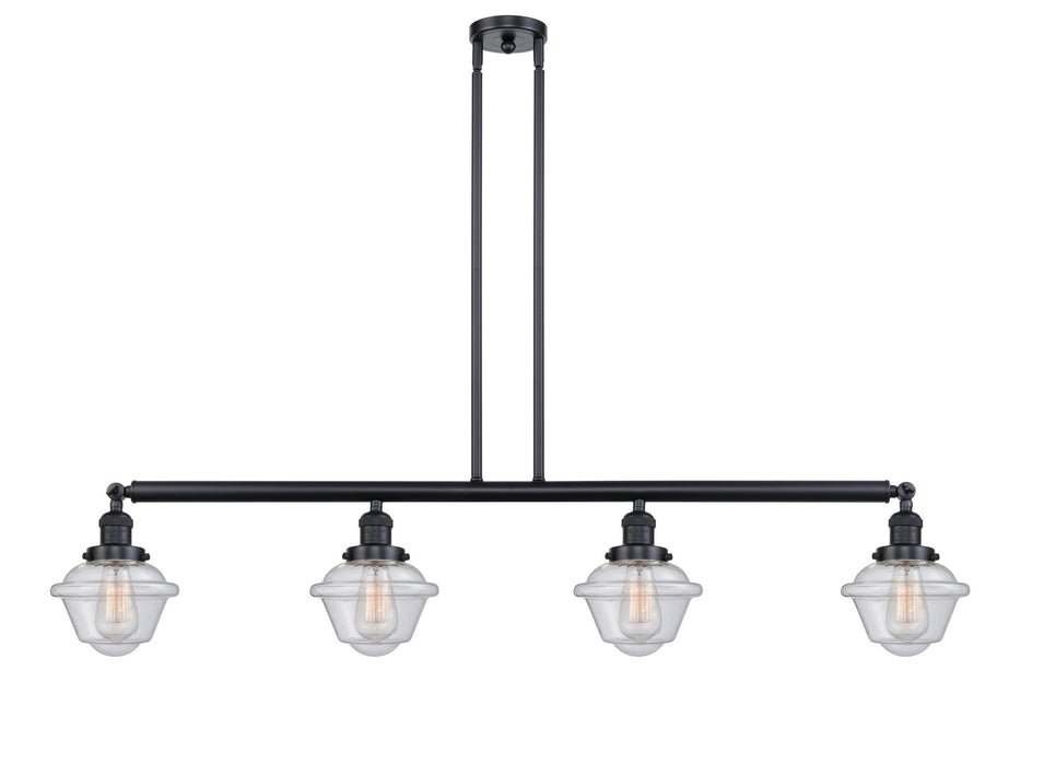 Innovations - 214-BK-G534 - Four Light Island Pendant - Franklin Restoration - Matte Black