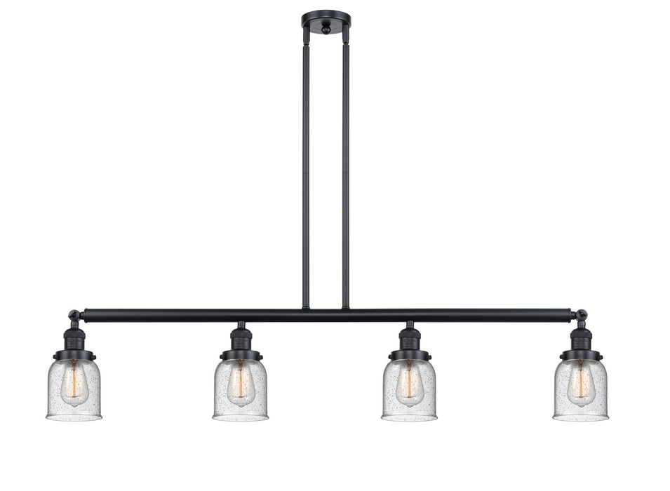 Innovations - 214-BK-G54 - Four Light Island Pendant - Franklin Restoration - Matte Black