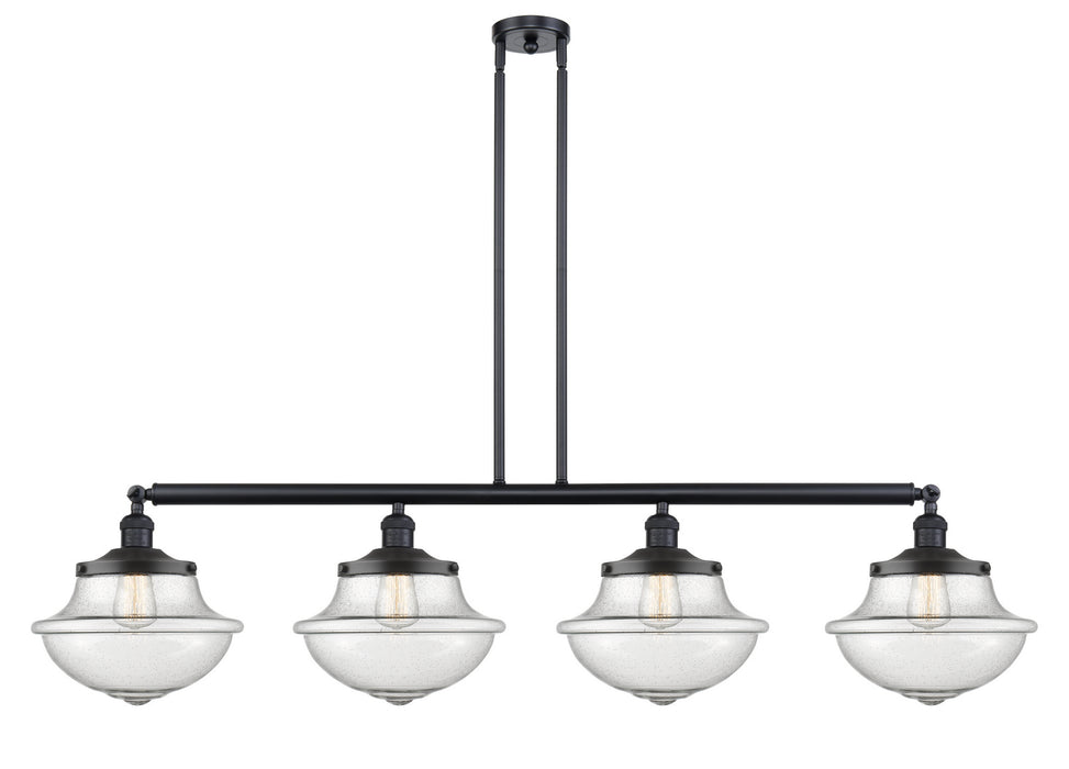 Innovations - 214-BK-G544 - Four Light Island Pendant - Franklin Restoration - Matte Black