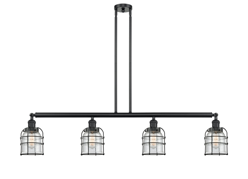 Innovations - 214-BK-G54-CE - Four Light Island Pendant - Franklin Restoration - Matte Black