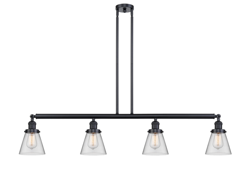 Innovations - 214-BK-G62 - Four Light Island Pendant - Franklin Restoration - Matte Black